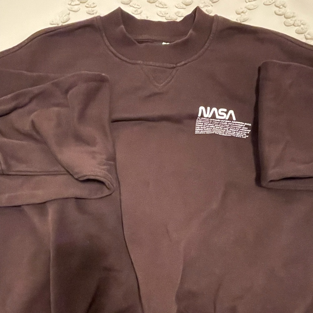 Brown H&M NASA crew neck